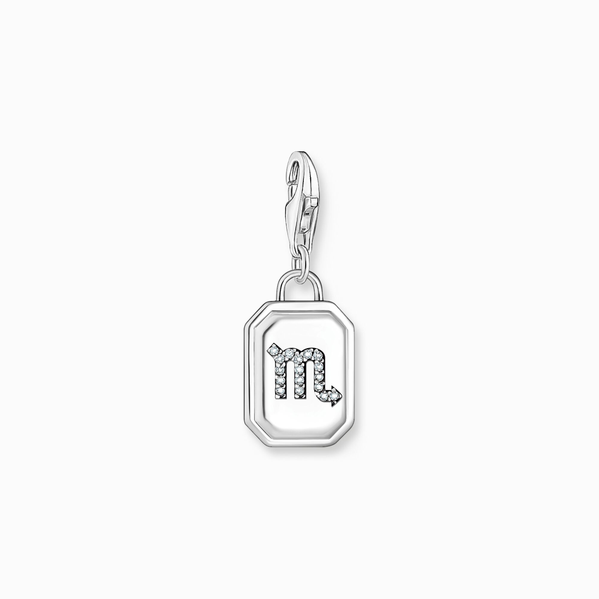 Silver charm pendant zodiac sign Scorpio with zirconia from the Charm Club collection in the THOMAS SABO online store